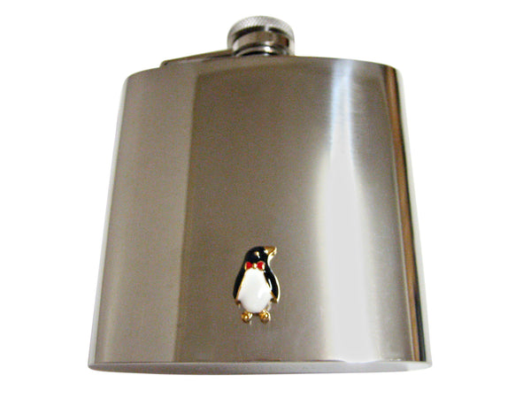 Colored Penguin Bird 6 Oz. Stainless Steel Flask