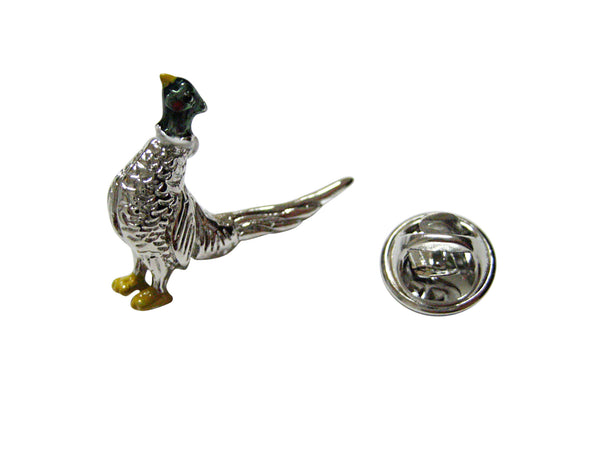Colored Pheasant Bird Lapel Pin