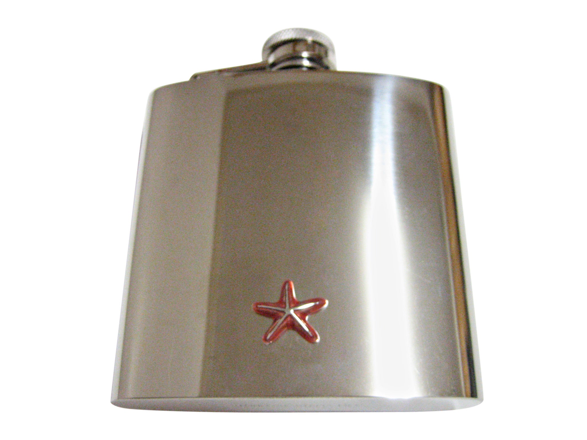 Colored Starfish 6 Oz. Stainless Steel Flask
