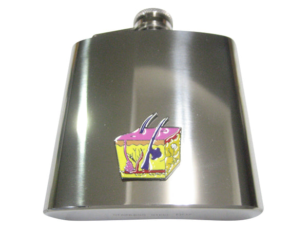 Colorful Anatomical Skin Cell 6oz Flask
