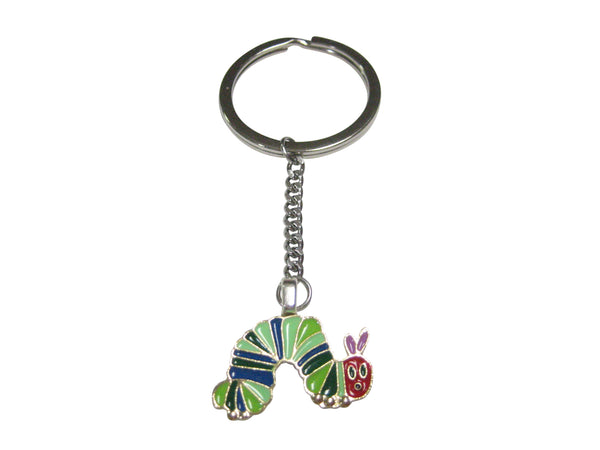 Colorful Caterpillar Bug Insect Pendant Keychain