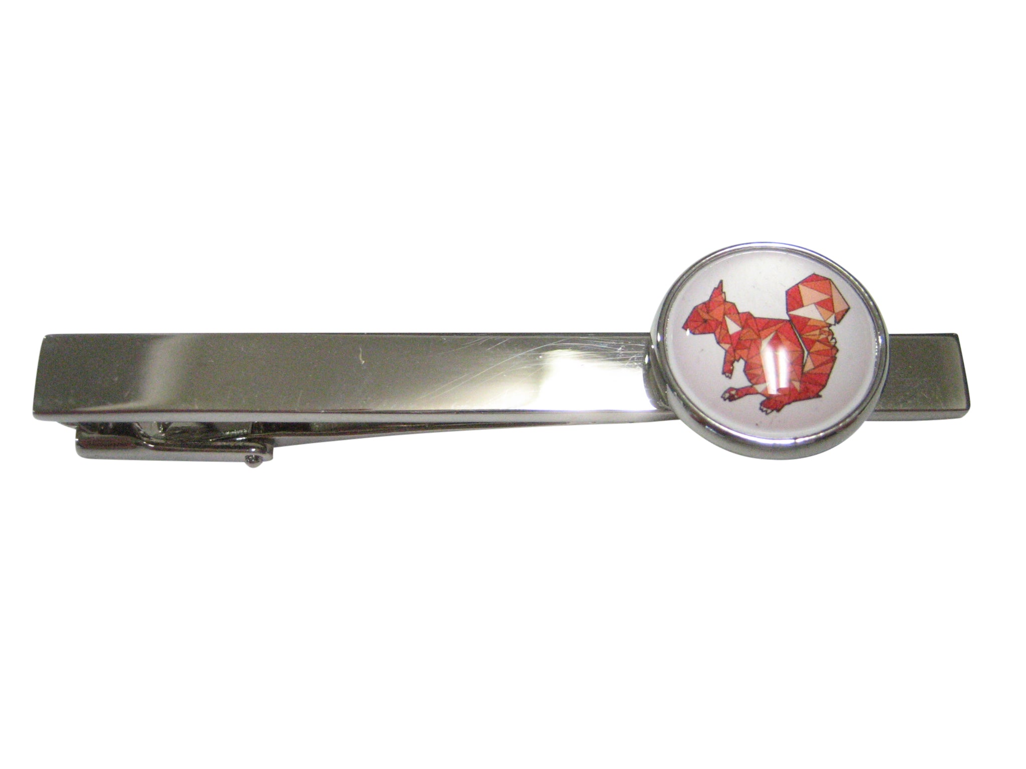 Colorful Circular Geometric Squirrel Chipmunk Tie Clip