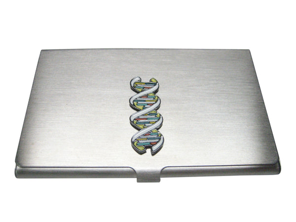 Colorful DNA Deoxyribonucleic Acid Molecule Business Card Holder
