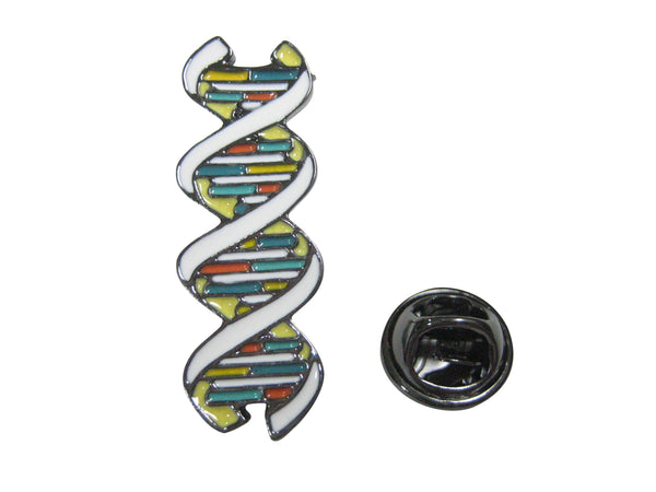 Colorful DNA Deoxyribonucleic Acid Molecule Lapel Pin