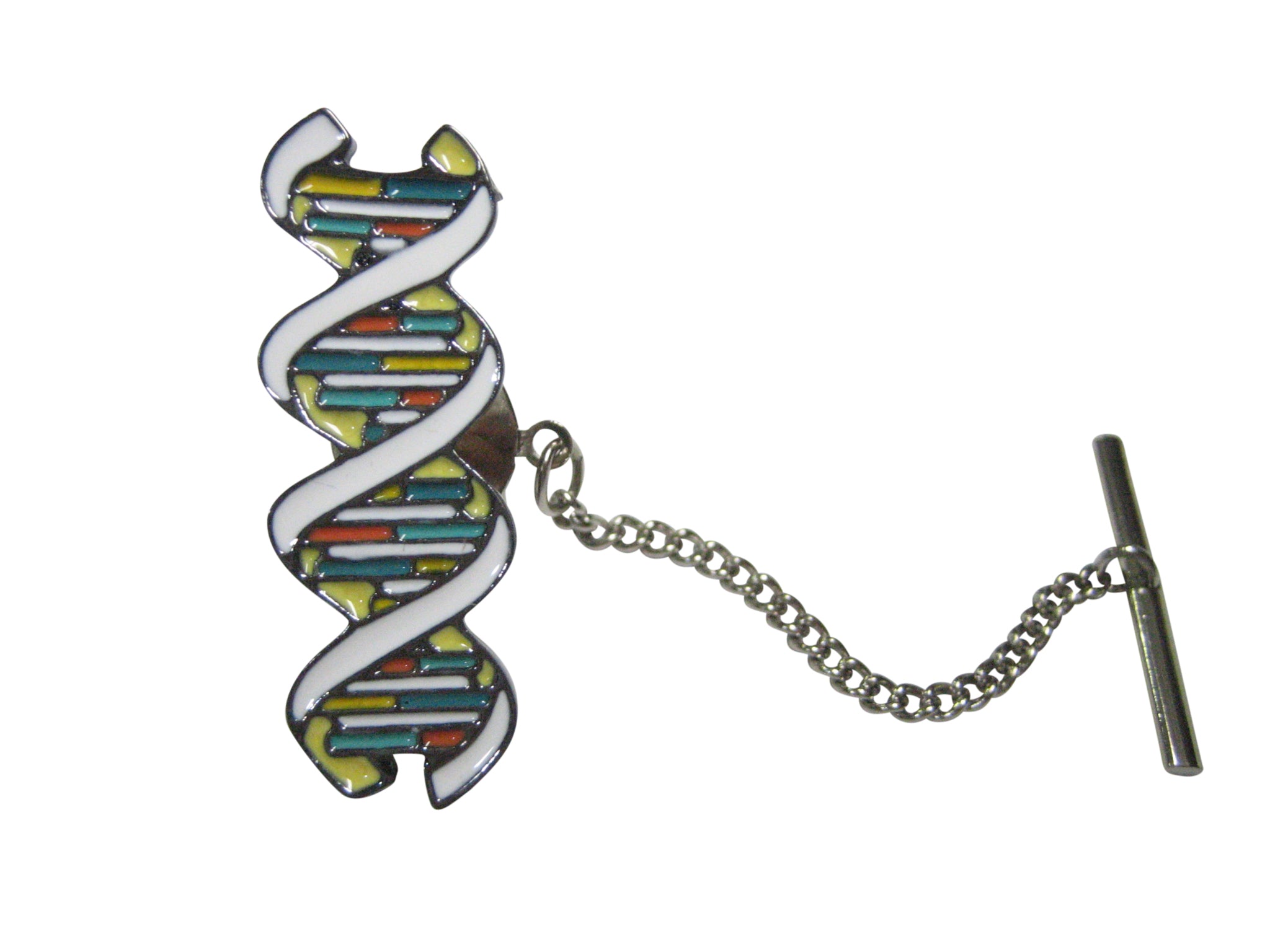 Colorful DNA Deoxyribonucleic Acid Molecule Tie Tack