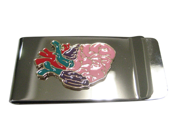 Colorful Flat Anatomical Heart Money Clip