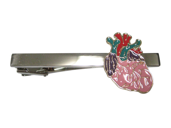 Colorful Flat Anatomical Heart Tie Clip