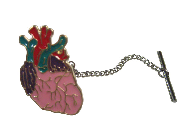 Colorful Flat Anatomical Heart Tie Tack