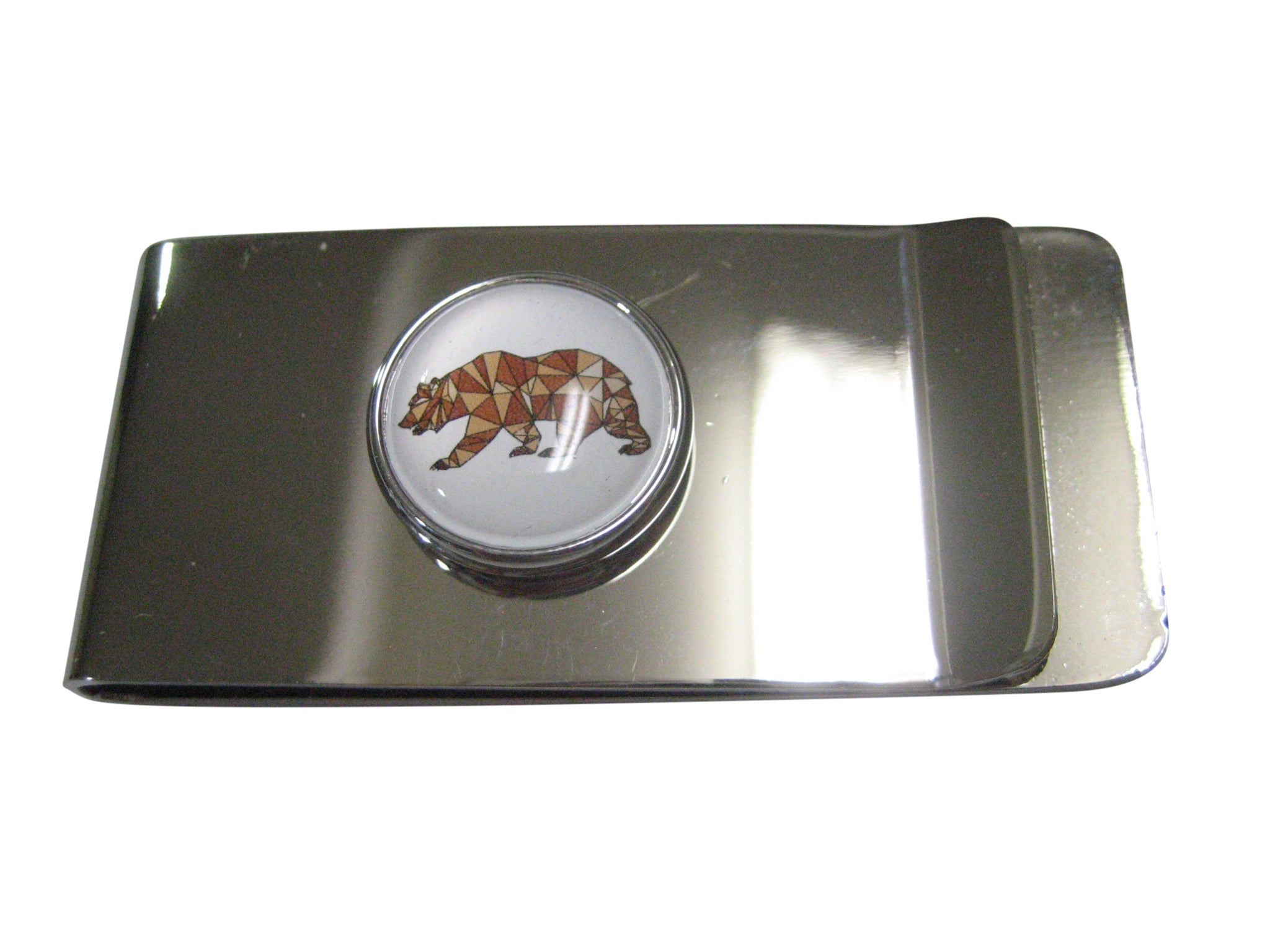 Colorful Geometric Bear Money Clip
