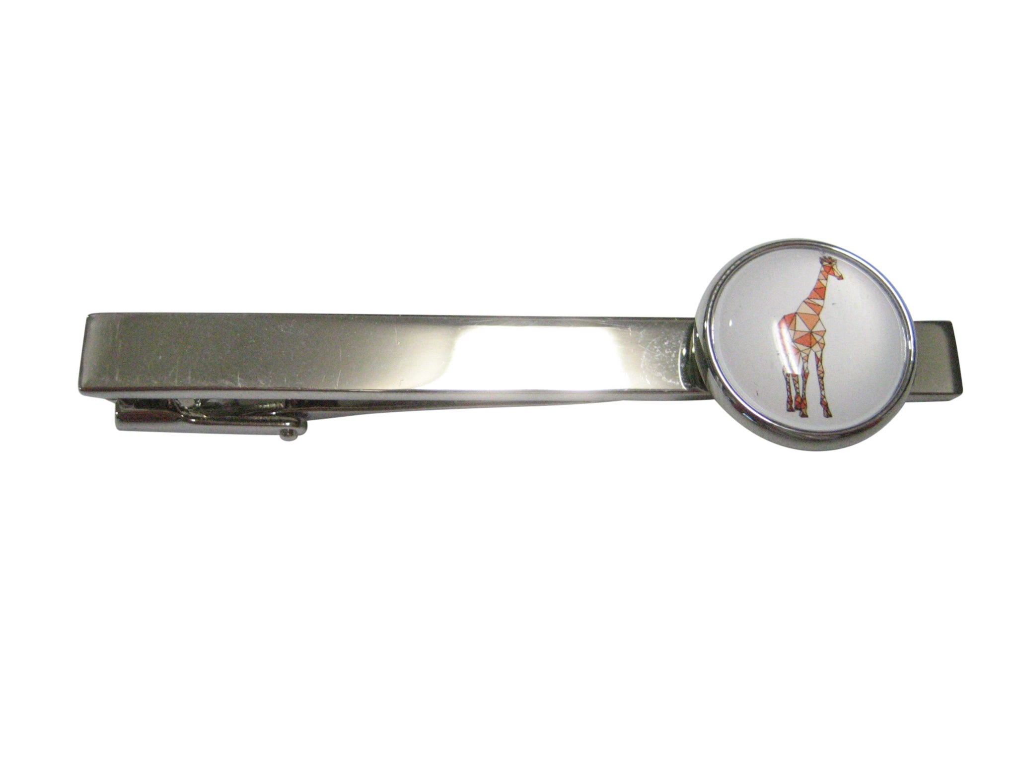 Colorful Geometric Giraffe Tie Clip