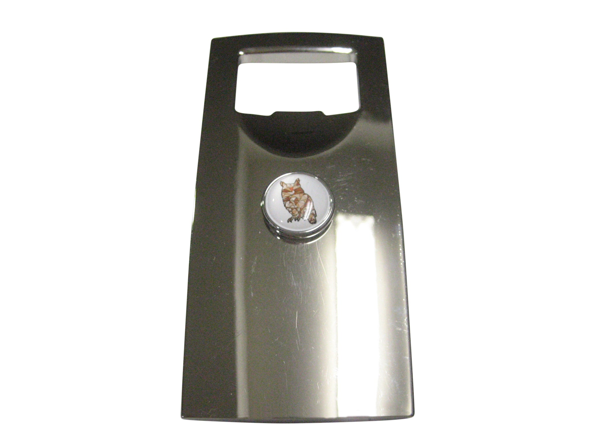 Colorful Geometric Owl Bird Bottle Opener