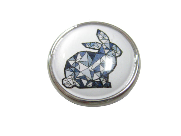 Colorful Geometric Rabbit Hare Circular Magnet