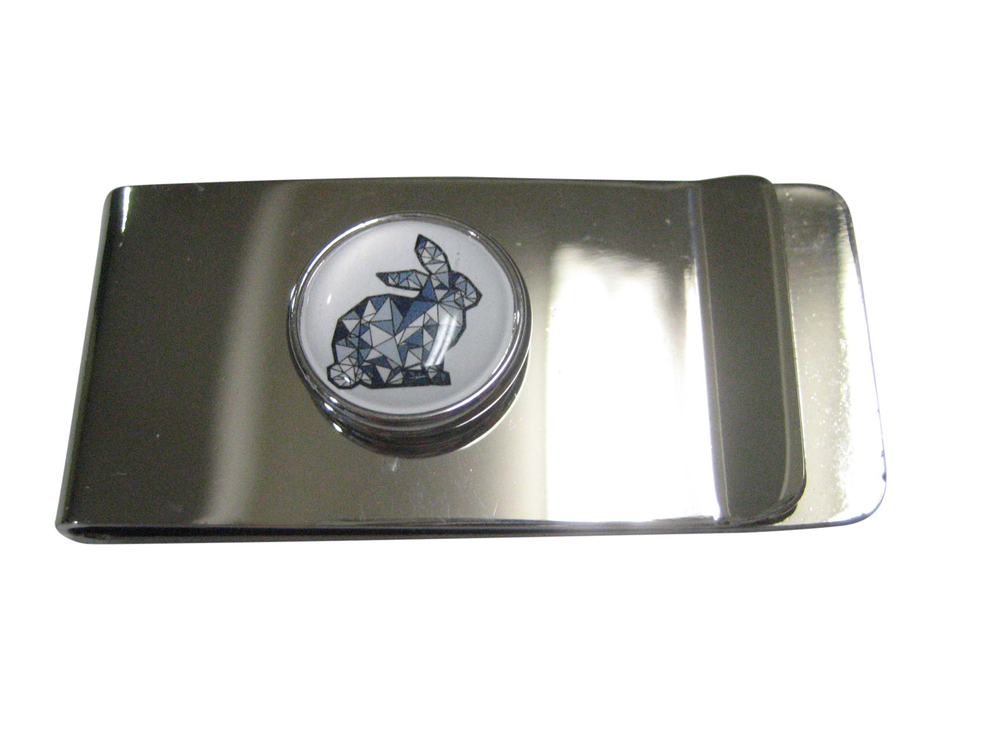 Colorful Geometric Rabbit Hare Circular Money Clip