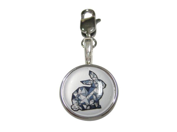 Colorful Geometric Rabbit Hare Circular Pendant Zipper Pull Charm
