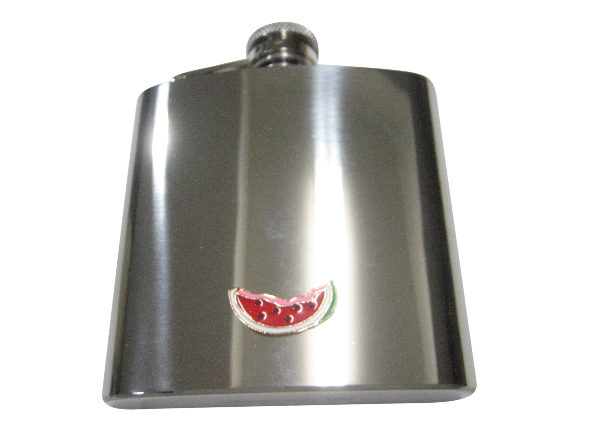 Colorful Half Eaten Watermelon Fruit 6oz Flask