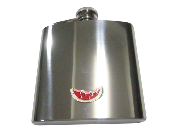 Colorful Half Eaten Watermelon Fruit 6oz Flask