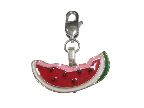 Colorful Half Eaten Watermelon Fruit Pendant Zipper Pull Charm