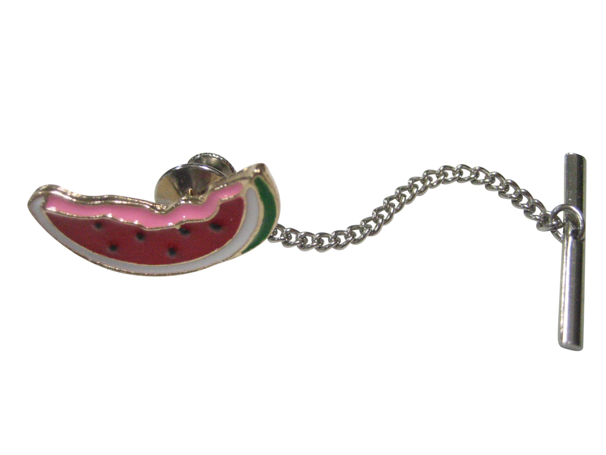 Colorful Half Eaten Watermelon Fruit Tie Tack