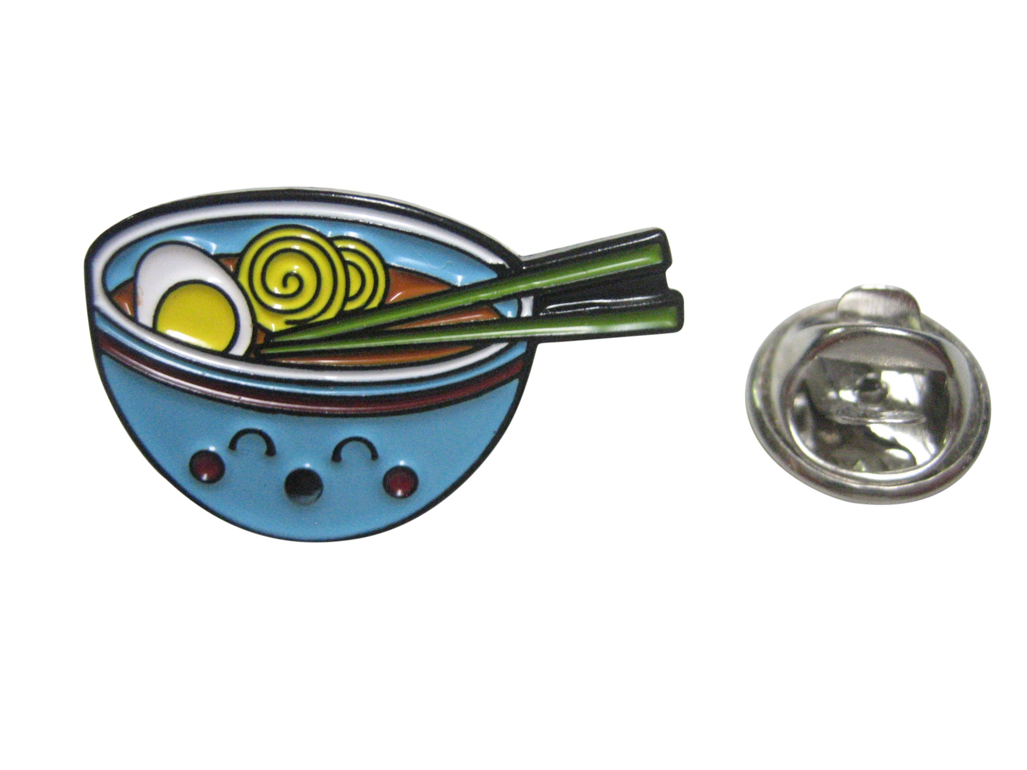 Colorful Happy Ramen Noodle Bowl Lapel Pin