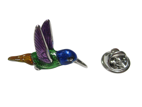 Colorful Hummingbird Lapel Pin