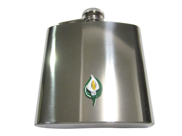 Colorful Lily Flower 6oz Flask
