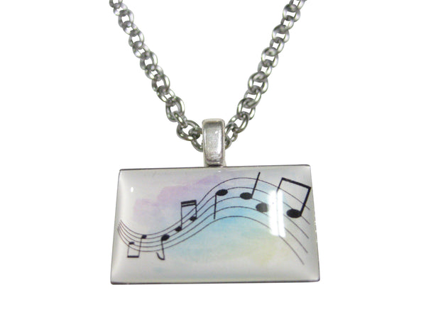Colorful Music Notes Pendant Necklace