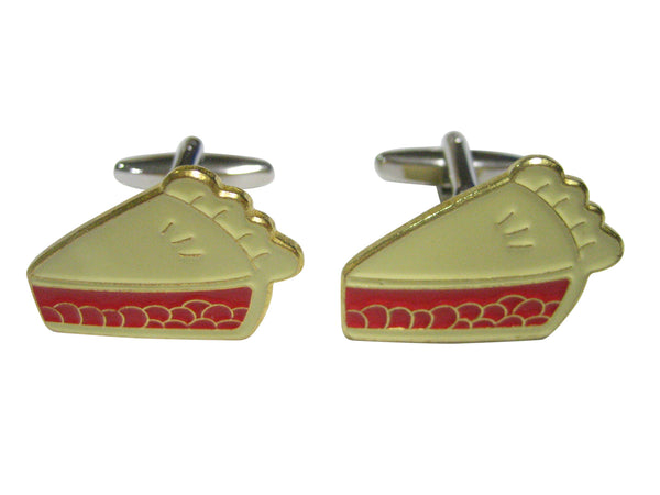 Colorful Pastry Chef Bakery Sliced Fruit Pie Cufflinks