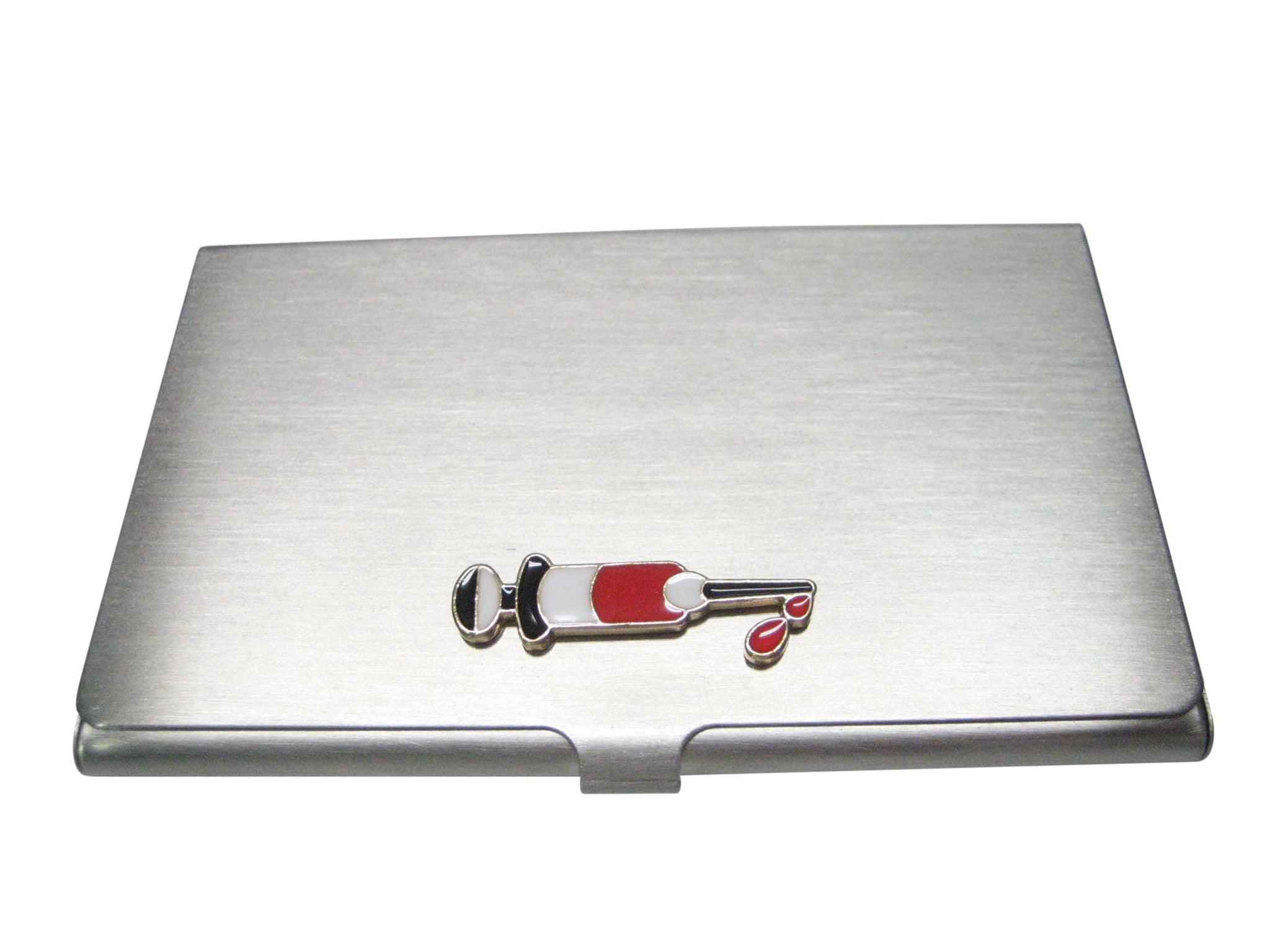 Colorful Phlebotomist Hypodermic Syringe Needle Business Card Holder