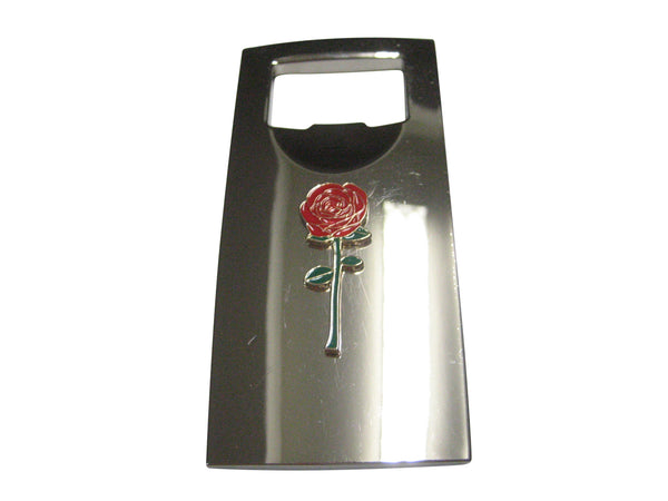 Colorful Red Rose Flower Bottle Opener