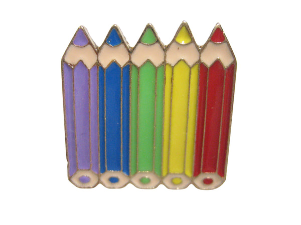 Colorful Set of Color Pencils Adjustable Size Fashion Ring