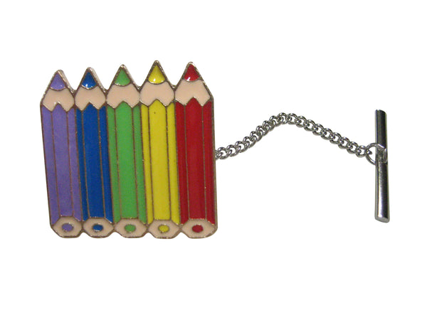 Colorful Set of Color Pencils Tie Tack