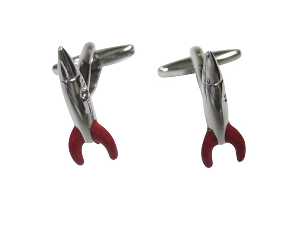Colorful Space Rocket Ship Cufflinks