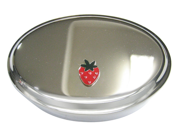 Colorful Strawberry Fruit Oval Trinket Jewelry Box
