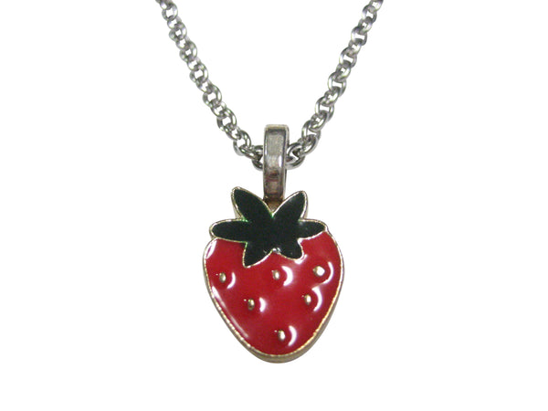 Colorful Strawberry Fruit Pendant Necklace