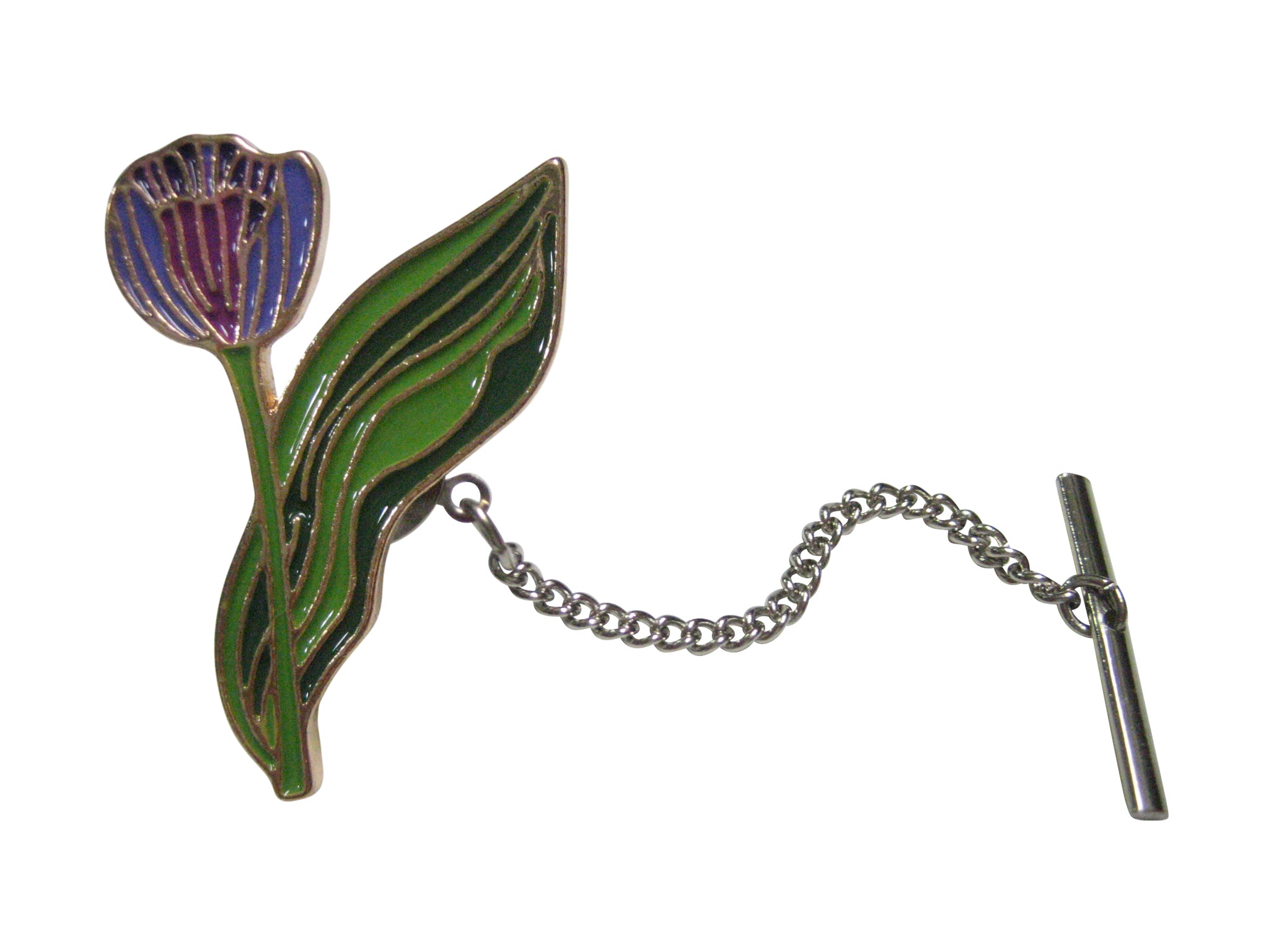 Colorful Tulip Flower Tie Tack