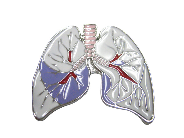 Colorful White Anatomical Medical Pulmonary Lung Magnet