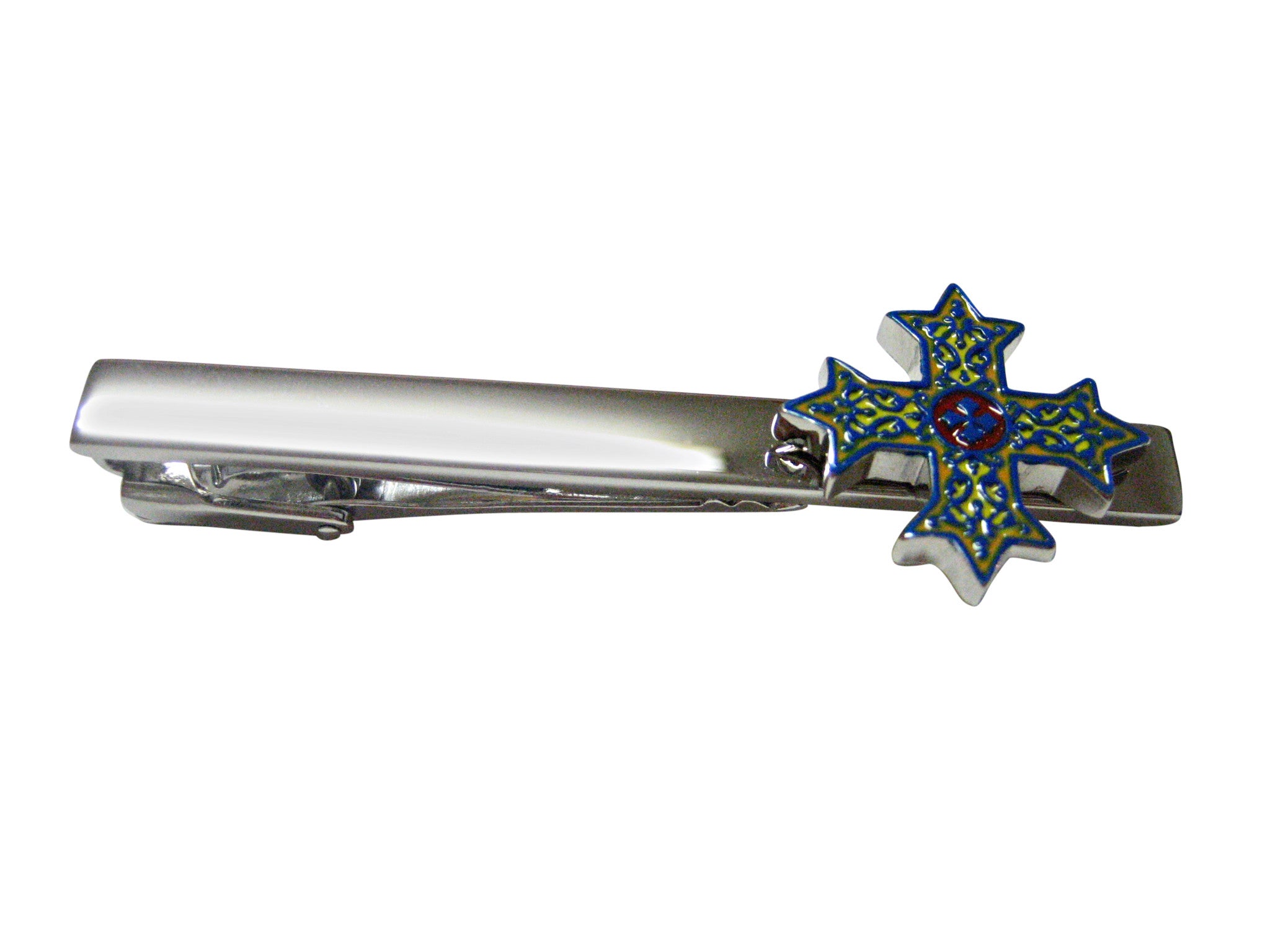 Colorful Celtic Cross Square Tie Clip