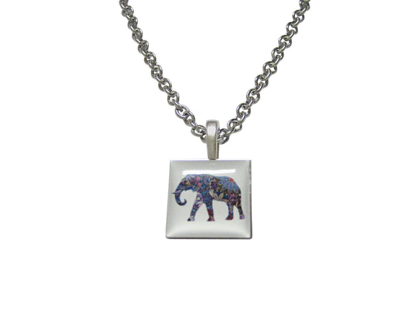 Colorful Elephant Pendant Necklace