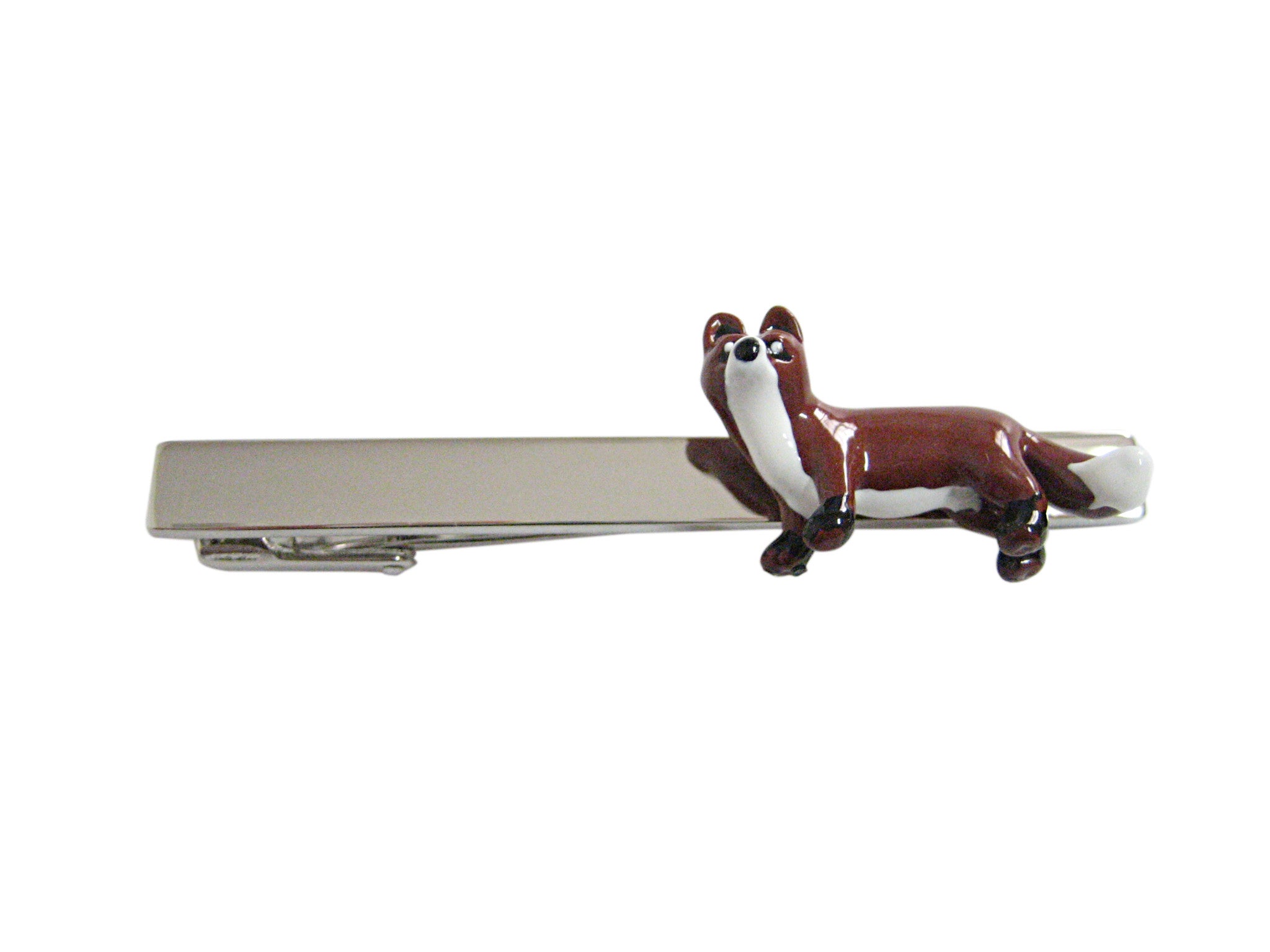 Colorful Fox Square Tie Clip