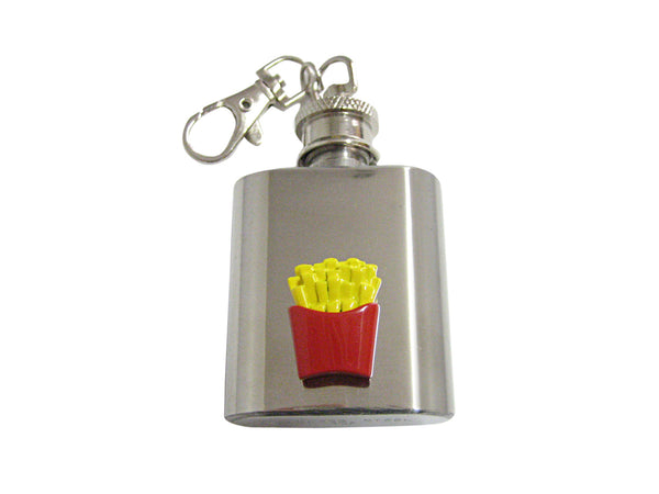 Colorful French Fry 1 Oz. Stainless Steel Key Chain Flask