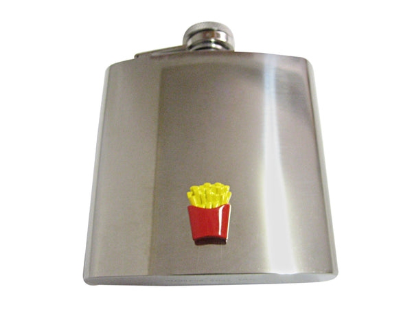 Colorful French Fry 6 Oz. Stainless Steel Flask