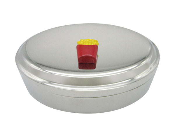 Colorful French Fry Pendant Oval Trinket Jewelry Box