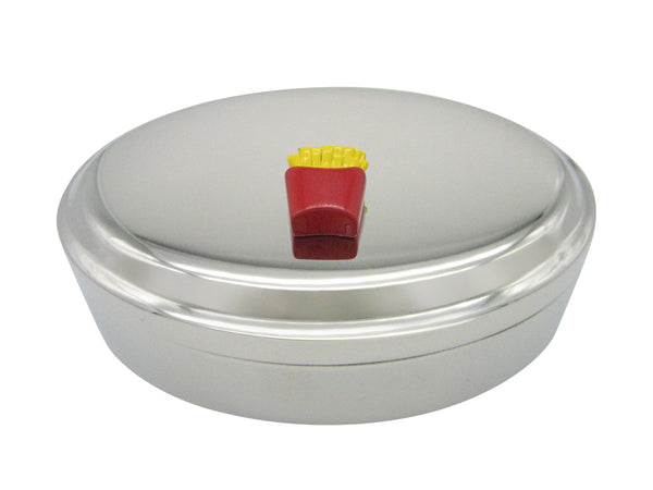 Colorful French Fry Pendant Oval Trinket Jewelry Box