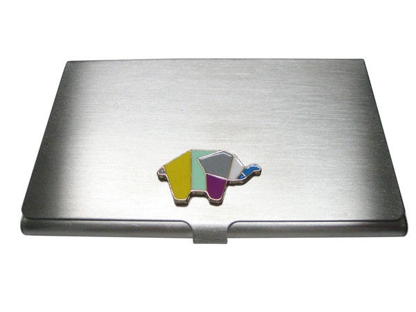 Colorful Origami Elephant Business Card Holder