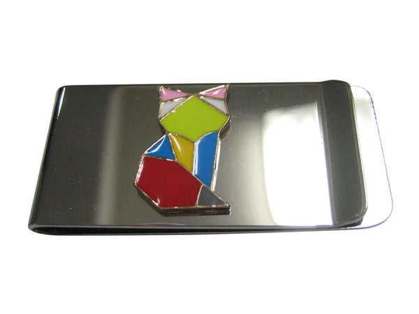 Colorful Origami Fox Money Clip