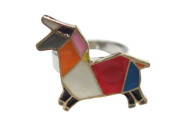 Colorful Origami Horse Adjustable Size Fashion Ring