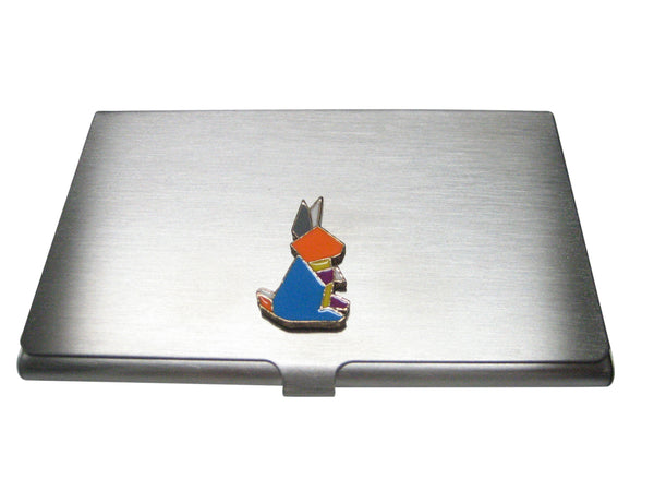Colorful Origami Rabbit Bunny Business Card Holder