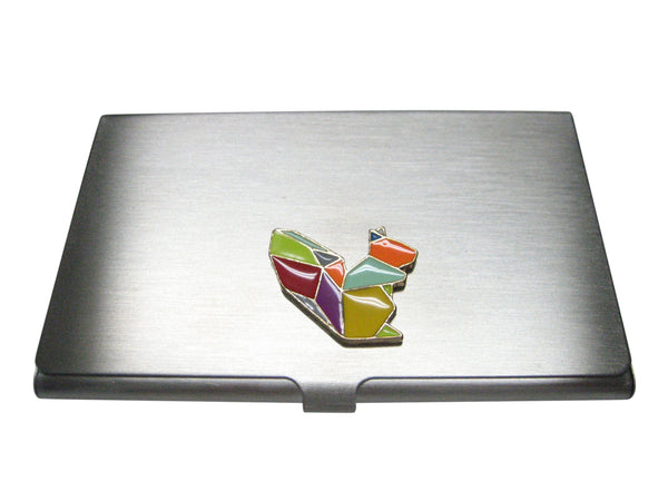 Colorful Origami Squirrel Business Card Holder