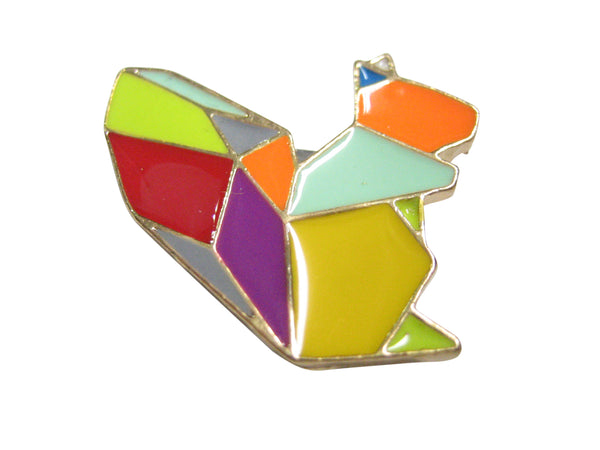 Colorful Origami Squirrel Magnet