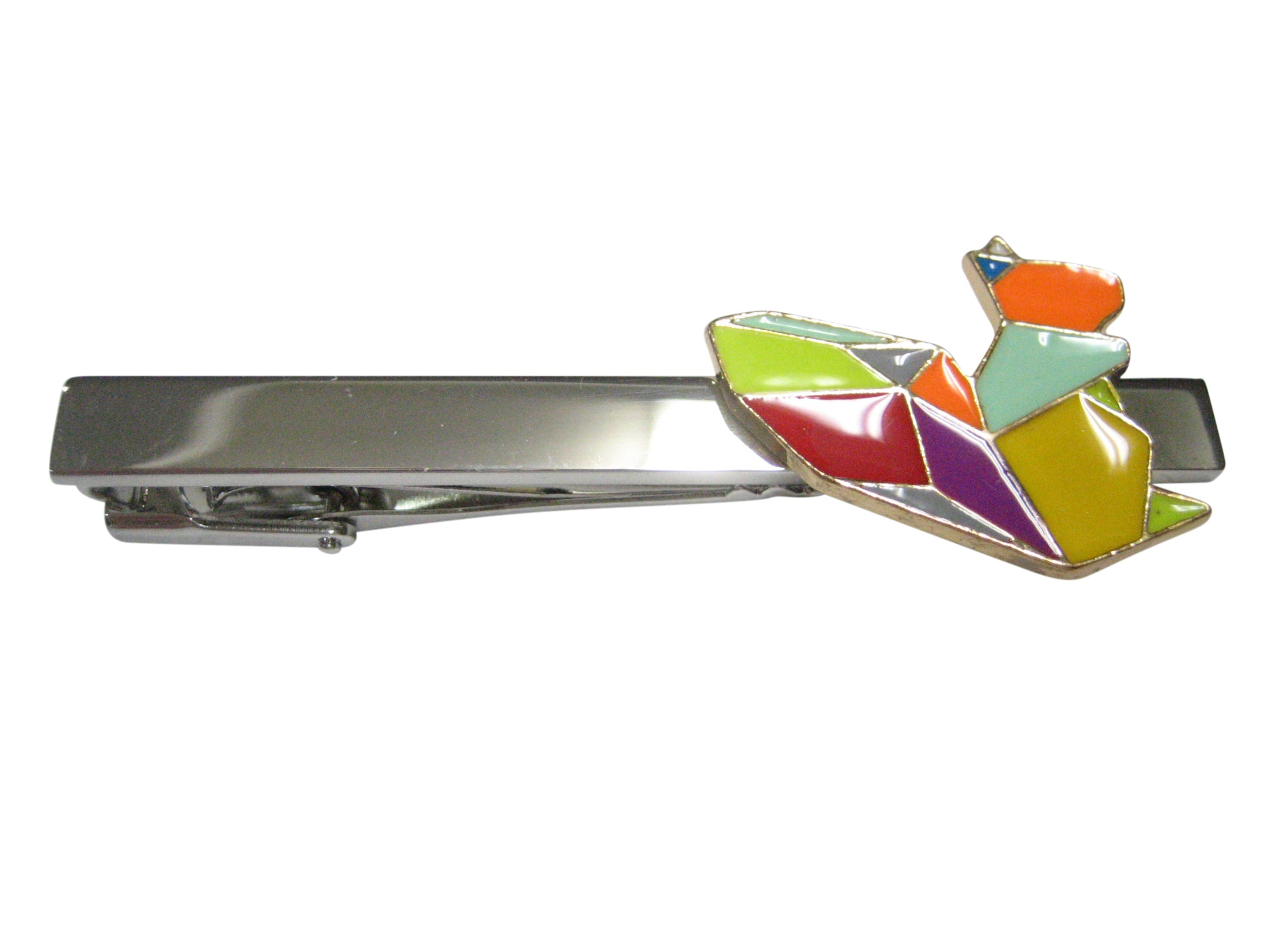 Colorful Origami Squirrel Tie Clip